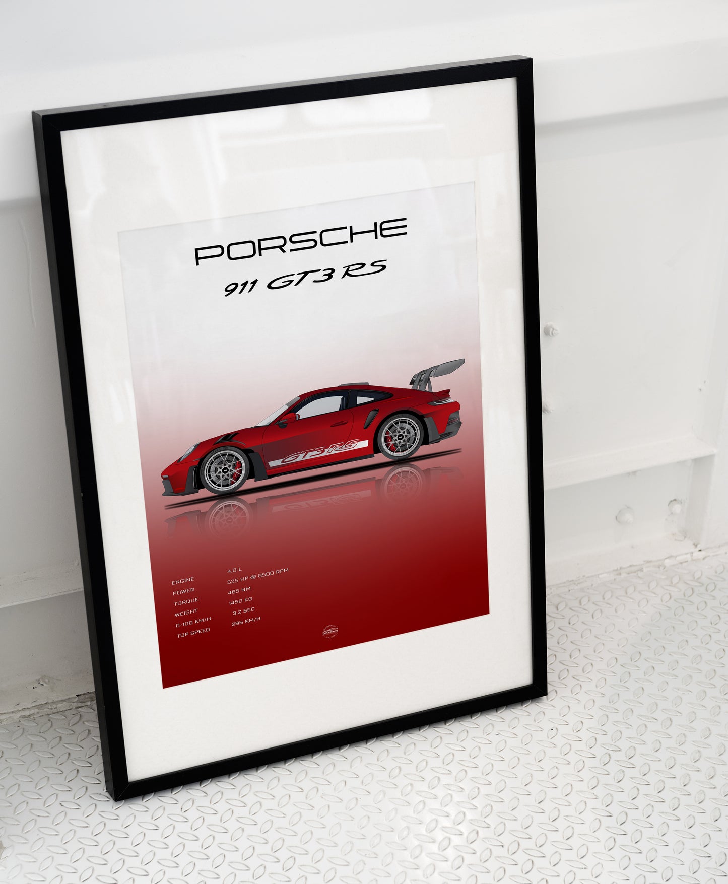 Porsche 911 GT3RS Spec Poster