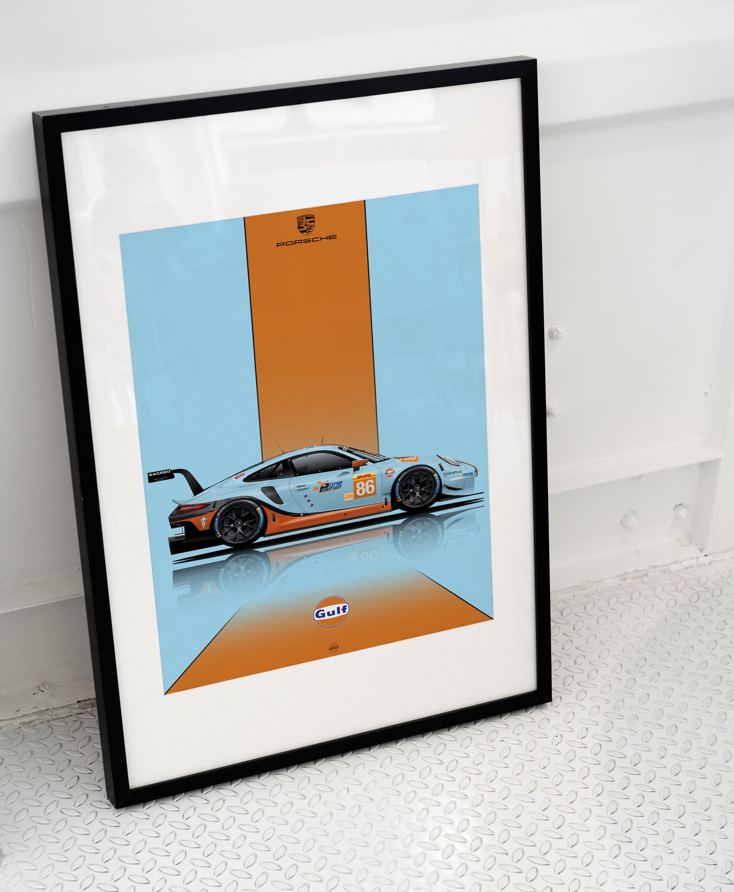 Porsche 911 Gulf Poster