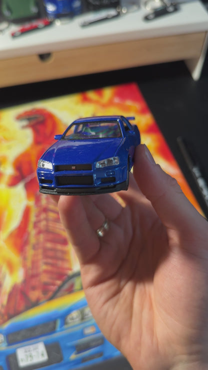 Skyline R34 Godzilla Drawing