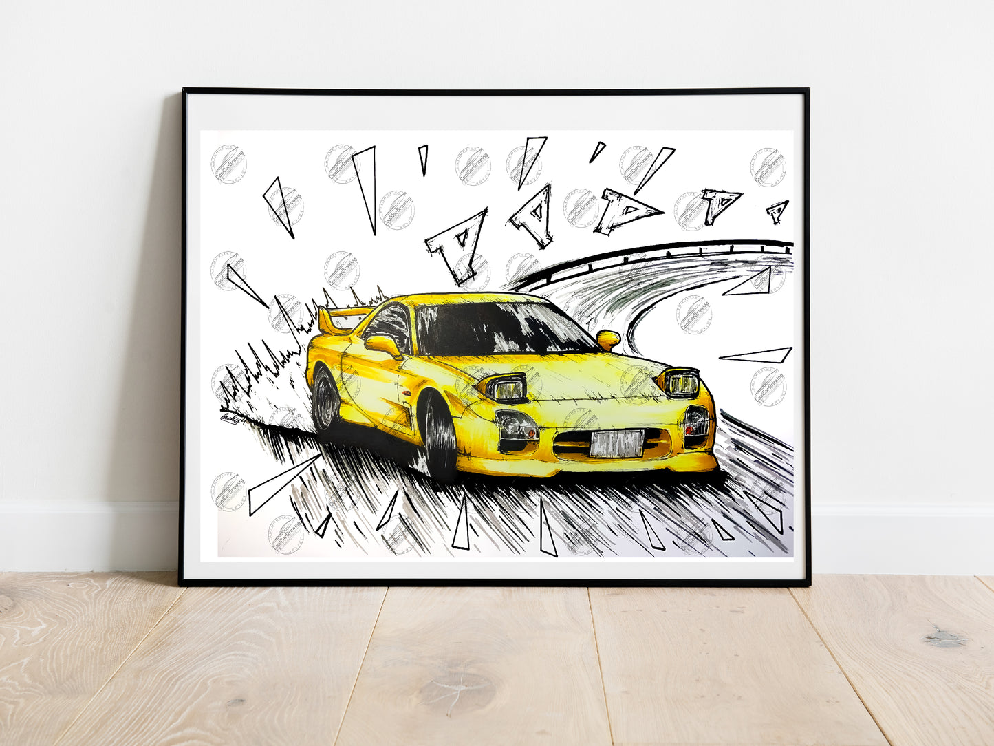 Mazda RX7 FD3S Initial Poster Reprint