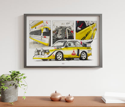 Audi Quattro S1E2 Poster Reprint