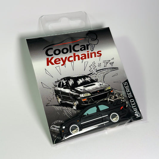 black subaru 22b keychain in plastic bag, pvc car keychain