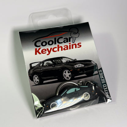 black supra mk4 keychain in plastic bag, pvc car keychain
