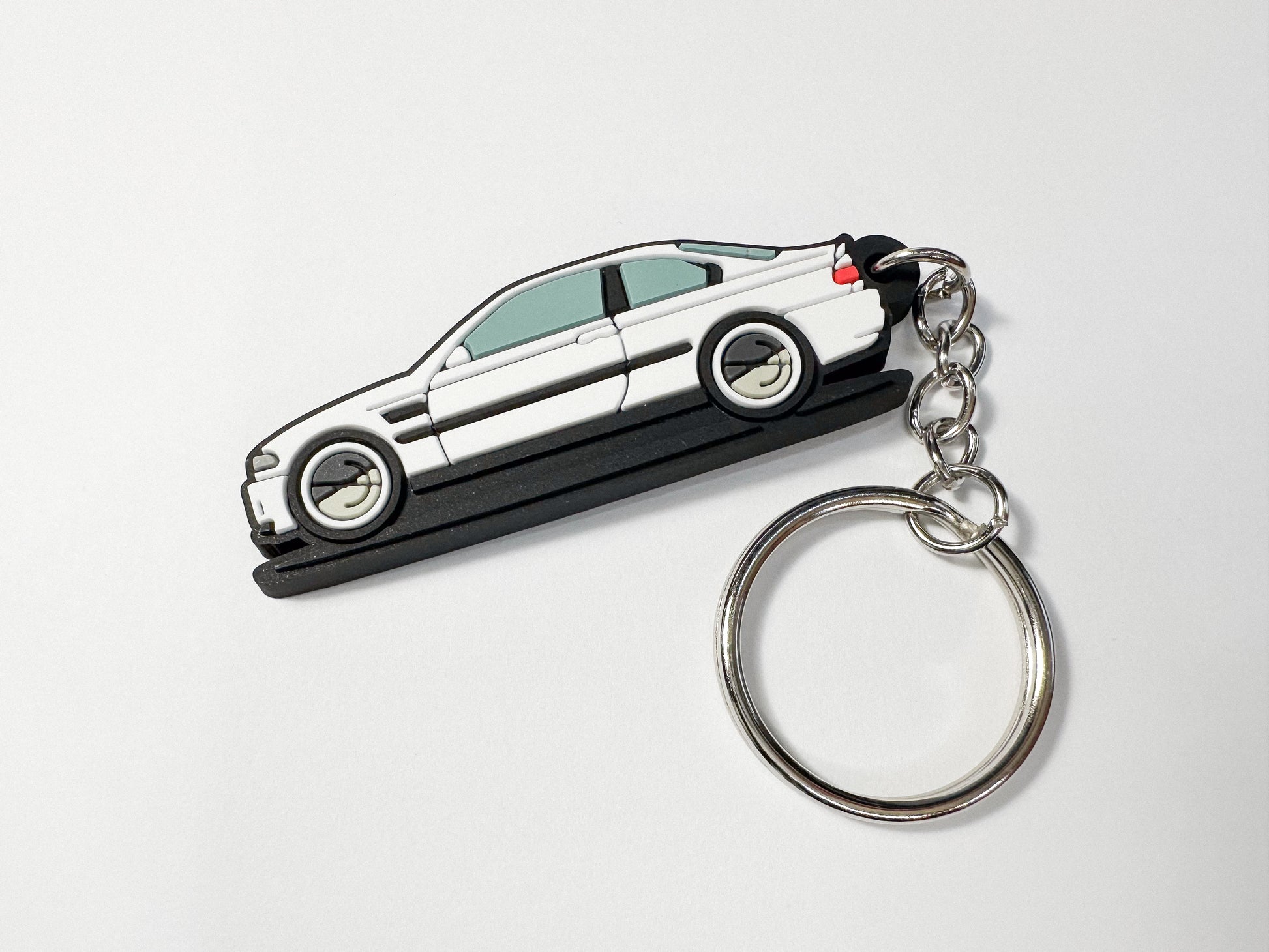 bmw e46 keychain with metal ring, pvc car keychain