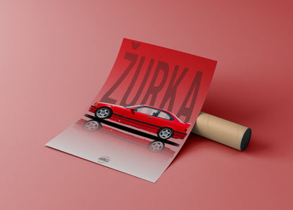 BMW E36 Poster "ŽURKA"